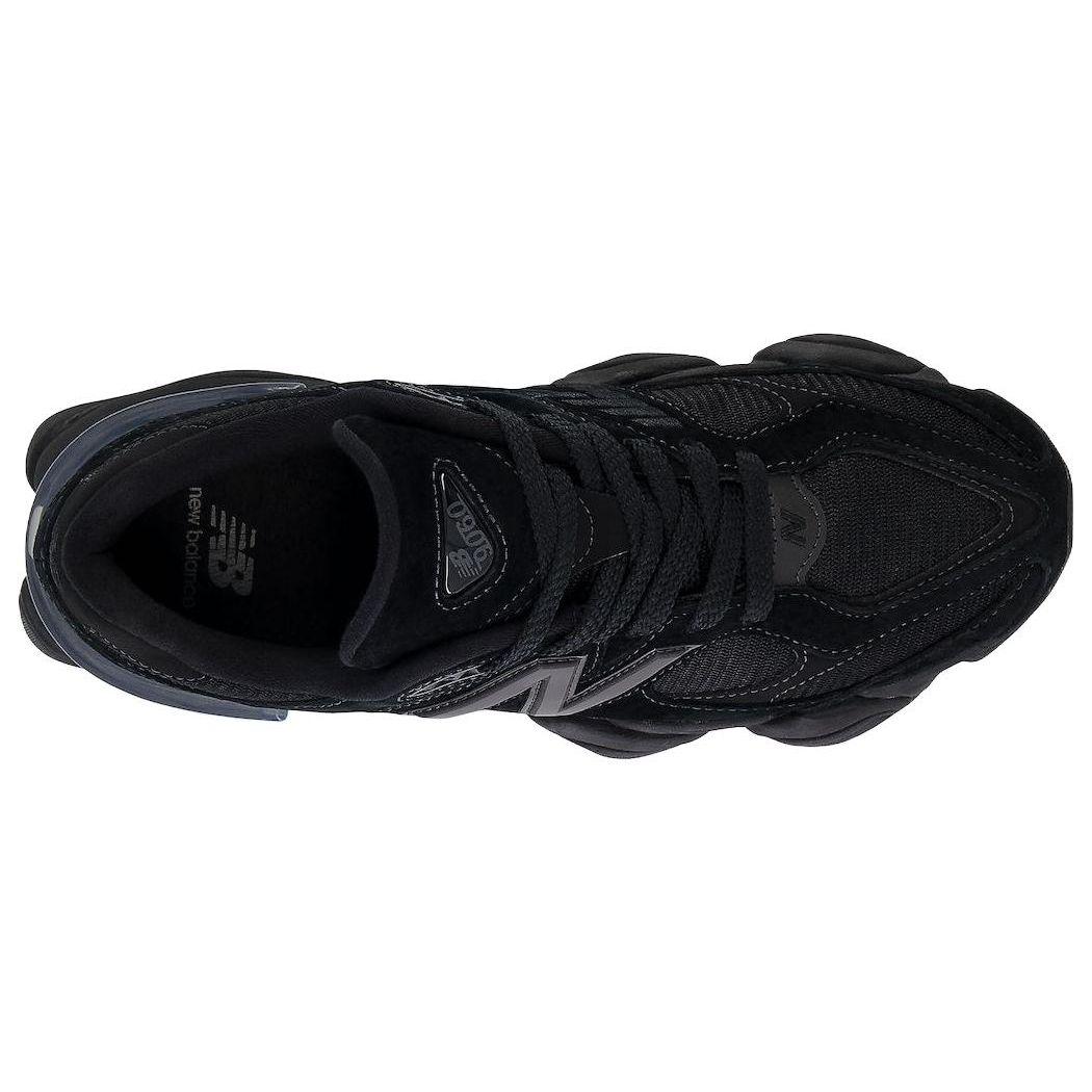 Cheap New Balance 9060 Triple Black Suede Unisex Sneakers Phantom 