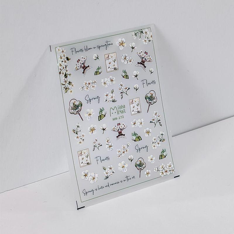 

Spring Flower Kite 3D Nail Sticker Waterproof Nail Sticker Decorative Decals Ornament Mn172 173 MN172