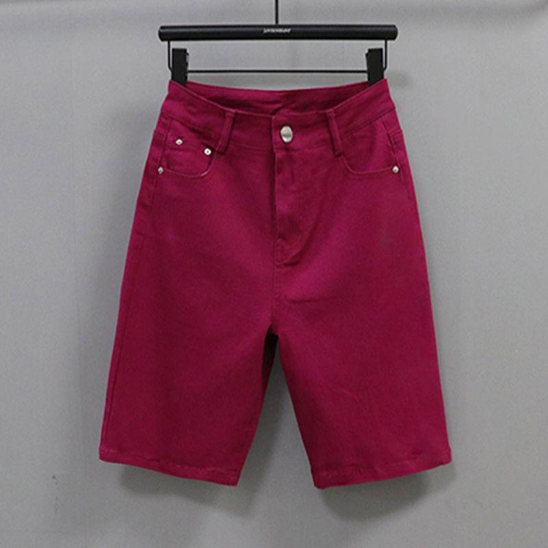 Women's Korean Style High-Waisted Straight-Leg Denim Pants - Versatile, Casual, Stretch for Cycling and Everyday Wear