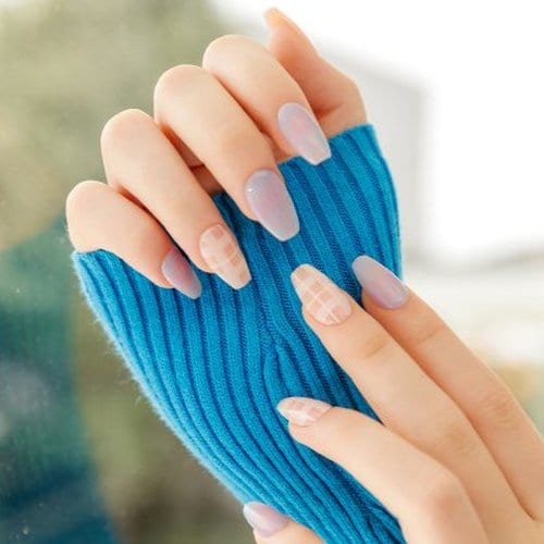 

MUZMAK Reusable Nail Tips Summer Check (Coffin)