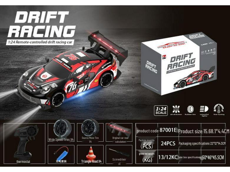 Four-Wheel Drive High-Speed Drift RC Car, Drop-Resistant, 2.4G Remote Controlled, Speed Control Toy.