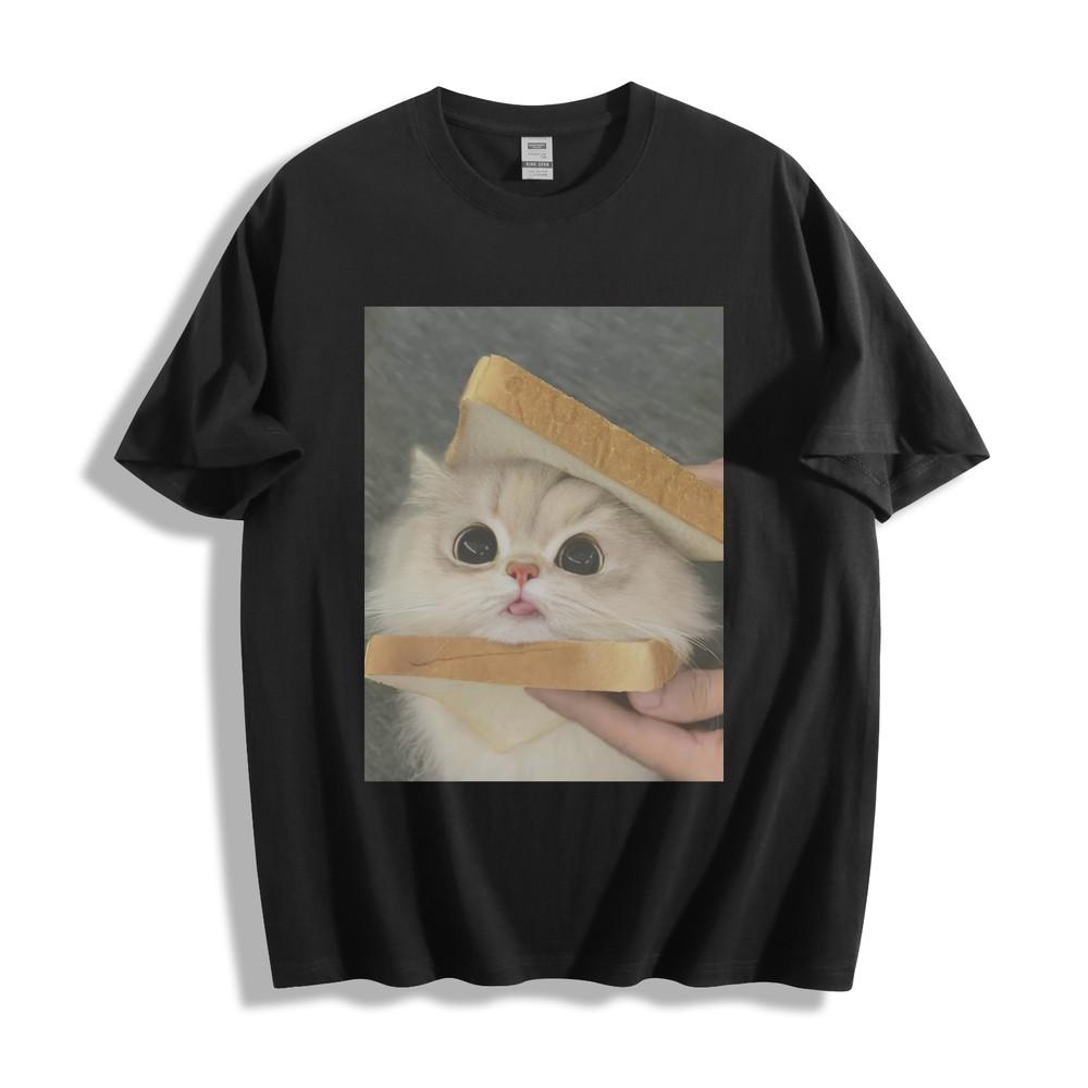 

Cat Bread Sandwich T-Shirt Cute Humor Unisex Tee S