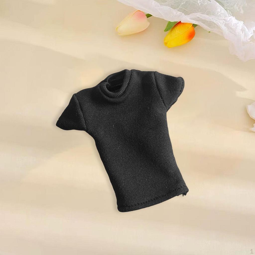 Maglietta da donna in scala 1/12, accessori per costume da soldato, vestiti fatti a mano per bambole da 6 pollici