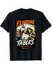 Boy, Flipping Tables Jesus Biblical Art, T-Shirt, Black with Orange And White Vintage Comic Style Graphic, Religious Humor And Christian Faith Occasio
