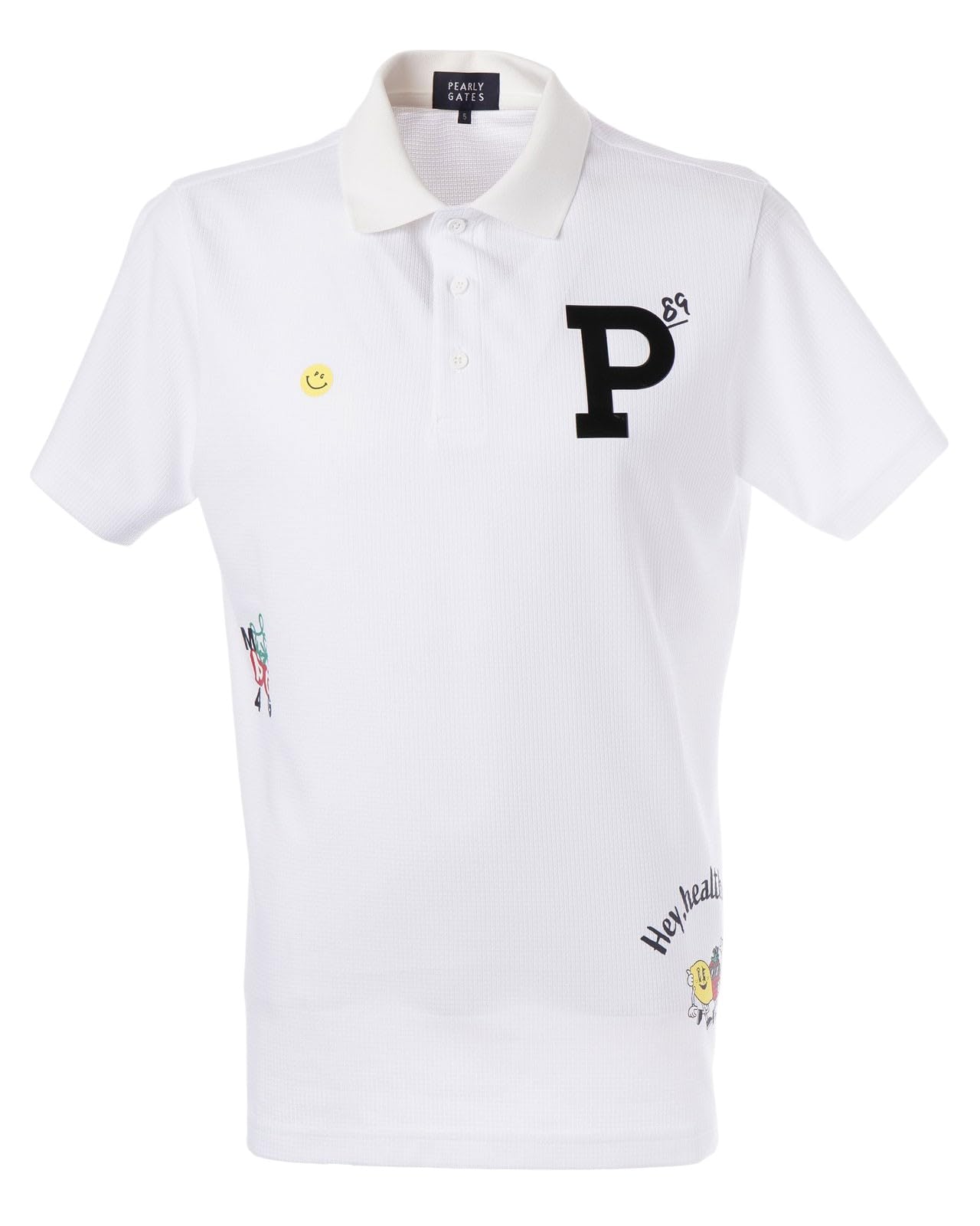 

PEARLY GATES Short Sleeve Polo Shirt Mesh Golf 5 Men s (Waffle Stretch) / / 053-5160513 030_White [L]