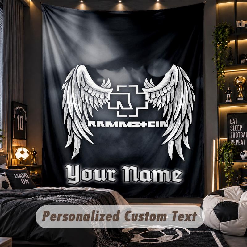 TapestryRammstein Custom Name Text Personalized Wall Hanging Tapestry Home Wall Decor