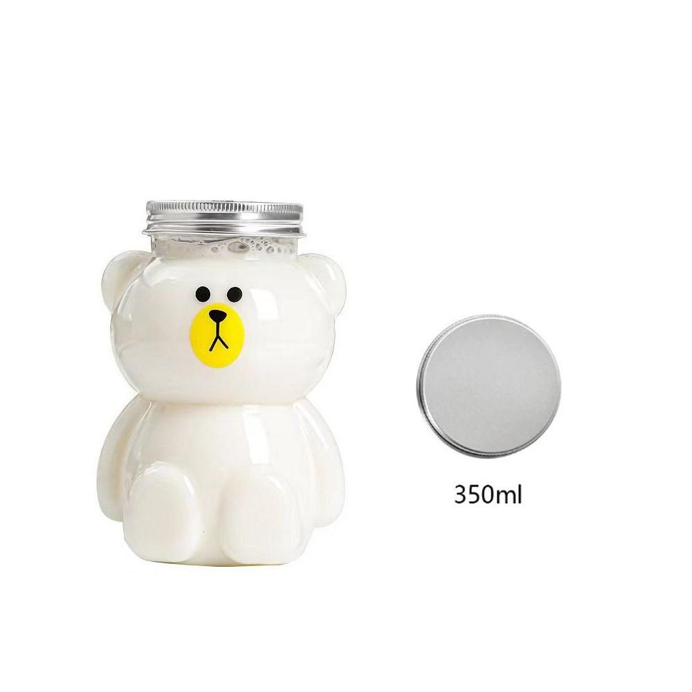

Gifts Plastic Juice Bottles Transparent Portable Clear Drinks Cup Cute Bear Water Bott