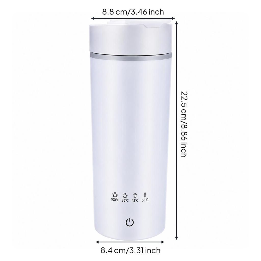 Portable Electric Heating Cup Auto Shutoff with Stainless Steel Liner Compact