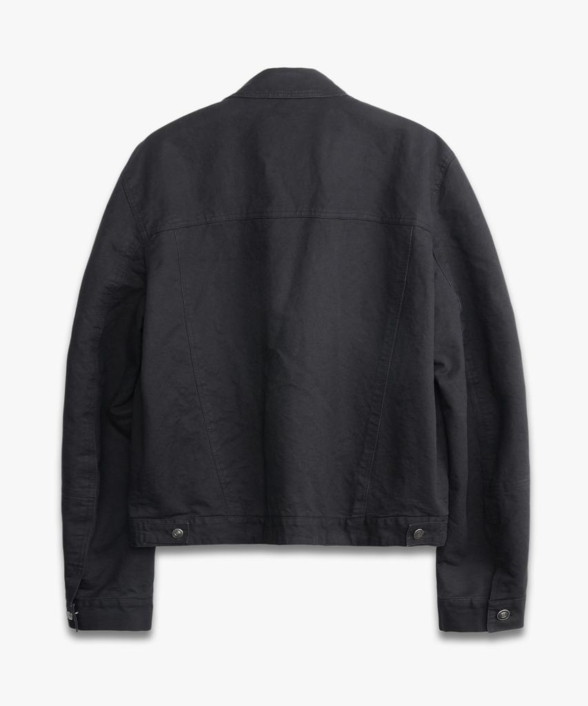 DOFFJASON Utility Cotton Trucker Jacket Black