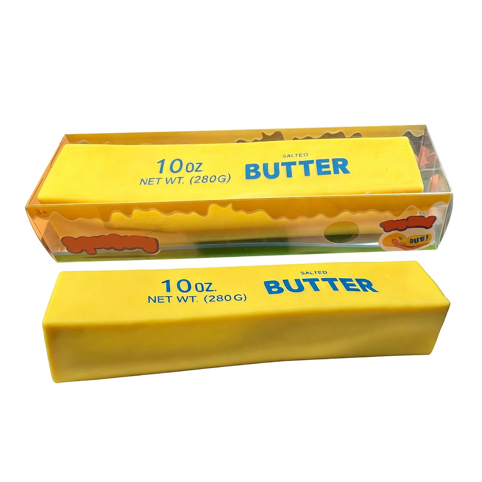 

Butter Stick Stress Relief Toy 10oz 24cm Soft Squeeze Simulation Butter Bar for Relaxation and Entertainment Gift Box Packaging One Size