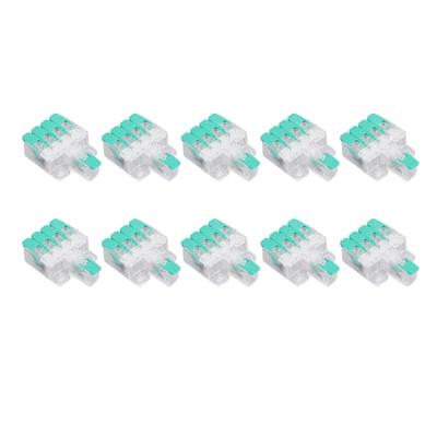 10 Stück Hebel-Drahtverbinder-Set 1 zu 4 Schnellverdrahtungs-Kabelverbinder Einsteck-Leiterklemme