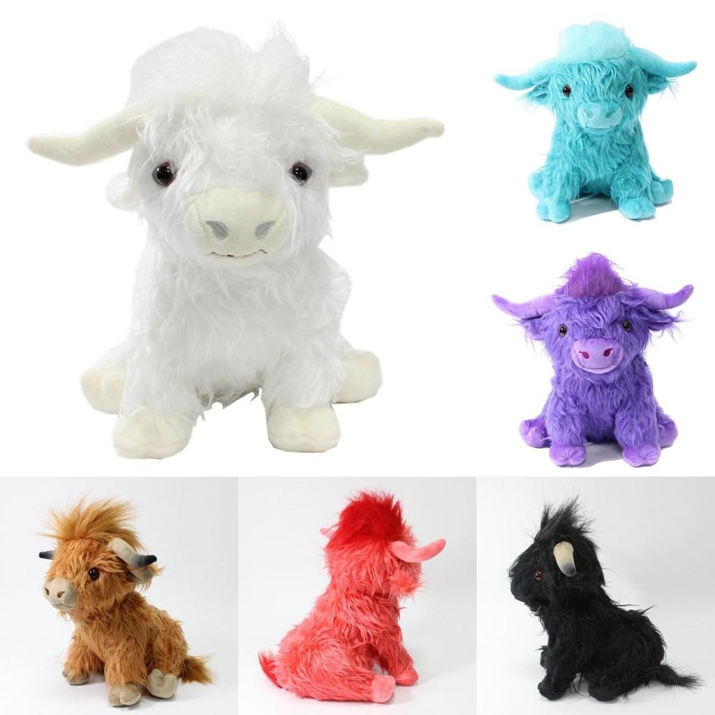 Adorable Highland Cow Plush Toy Realistic Highland Cattle Stuffed Animal In Various Colors