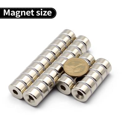 Super Strong Neodymium Magnet N35 NdfeB Permanent Magnetic Imanes Round With Holes Powerful Magnets Refrigerator Magnet 20x10-6