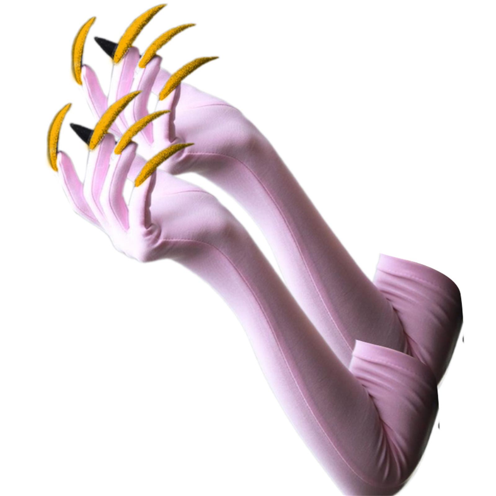 

Панк Рукавички з Довгими Нігтями Темна Серія Косплей Рукавички Еластичні та Дихаючі Для Хелловін Вечірок Костюмні Аксесуари 22