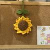 Crocheted Sunflower Pendant Handmade Flower Bag Backpack Charm Pendant Sunflower for Key Ring Handbag