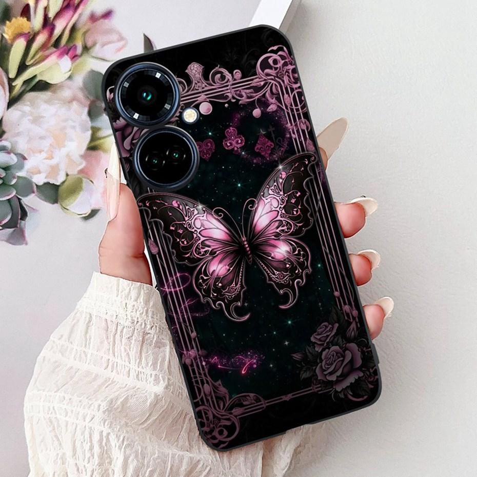 New Design Phone Case For Tecno Camon 19 Pro 5G 4G Camon19 Black Silicone Soft Cover For Tecno Camon 19 19Pro 4G Cases Bumpers