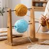 Double Layer Yarn Spinner Holder Solid Wood Spindle Winder Multi-purpose Wool Storage Rack  Crochet