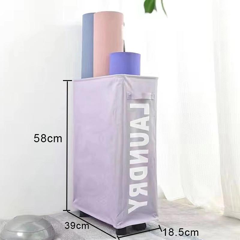 

Кошик для білизни на колесах Великої місткості Кошик для зберігання килимків для йоги Багатофункціональна Складна Водонепроникна Сумка для зберігання брудного одягу