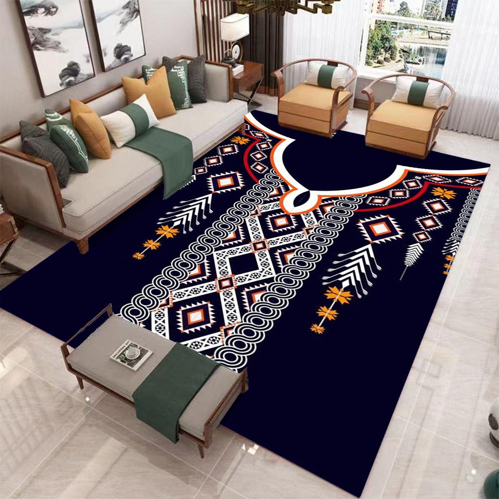 

Bohemian Ethnic Geometric Pattern Carpet Tribal Diamond Arrow Flower Rug Non-slip Home Decoration Living Room Bedroom Floor Mat 40x60cm