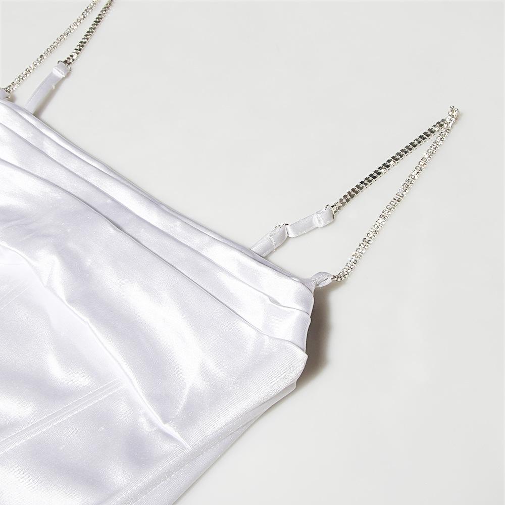 Diamond Chain Sling Female Slim Solid Color Corset Sexy Sleeveless Vest Top Female In Europe and America