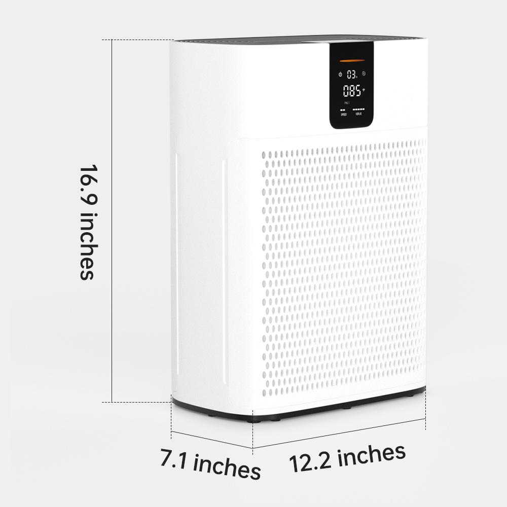 HEPA Air Purifier 15dB Quiet Sleep Mode. Smart Air Purifiers with App for Pet Hair