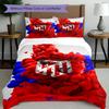 Set copripiumino 3 pezzi (1*Copripiumino + 2*Federe, Senza Nucleo),Set Biancheria da Letto con Stampa di Squadra di Calcio, Decorazione Camera da Letto, Stagione Unica, Regalo di Compleanno