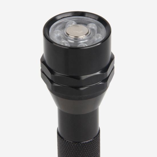 LED Flashlight with Telescoping Magnetic Pickup Tool Outdoor Camping Hiking Car Repair Emergency Handheld Flash Lamp with Extendable Magnet Stick