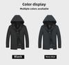 Herren-Winterjacke mit Gänsedaunen und Kapuze: Warmes, verdicktes, herausnehmbares Futter, ideal für Menschen mittleren Alters und ältere Menschen, 3-in-1-Kleidung.