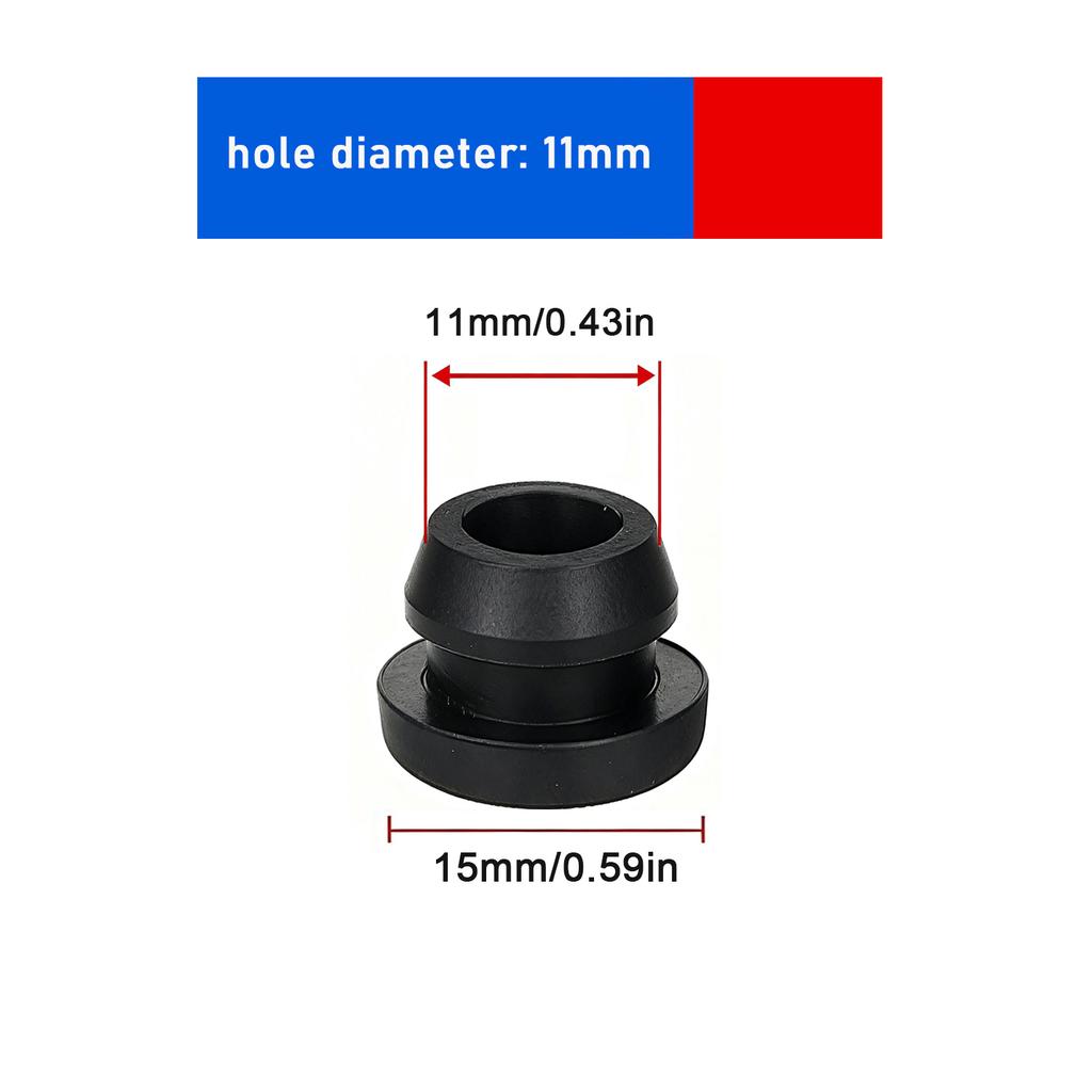5 Stück 2,5-15mm Schwarz Konisch Aufschnappbar Silikonkautschuk T-Typ Stopfen Blindkappen Rohreinsätze Stopfen Beweis Hohe Temperatur