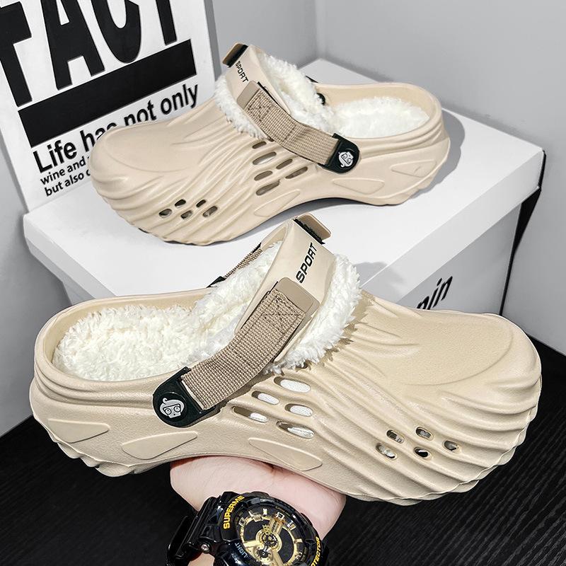 

Мужские зимние плюшевые съемные спортивные тапочки на мягкой подошве Size 43