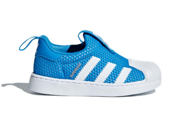 Adidas Originals Superstar Collection 360 I Breathable Low top Toddler Shoes Blue White Infant And Toddler B37252
