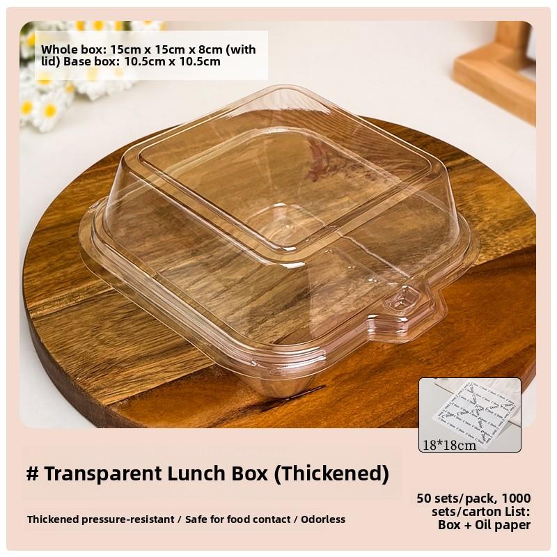 Transparent Tiramisu Packaging Box Cake Dishes Mousse Cutting Sweet Dessert Baking Western Pastries Separation Packing Box