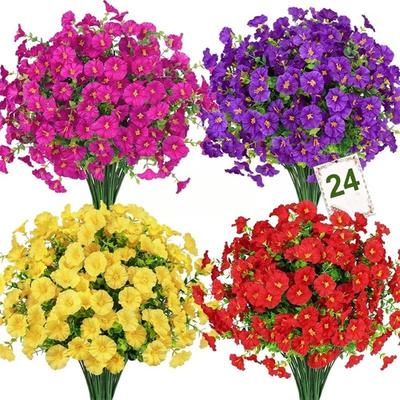 Silk Artificial Morning Glory Flower Fake Faux Flower Bouquet  Home Decor