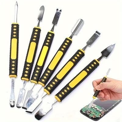 Kit di 6 attrezzi per riparazioni elettroniche | Strumenti di smontaggio a doppia testa in metallo per tablet, laptop, smartphone e dispositivi elettronici