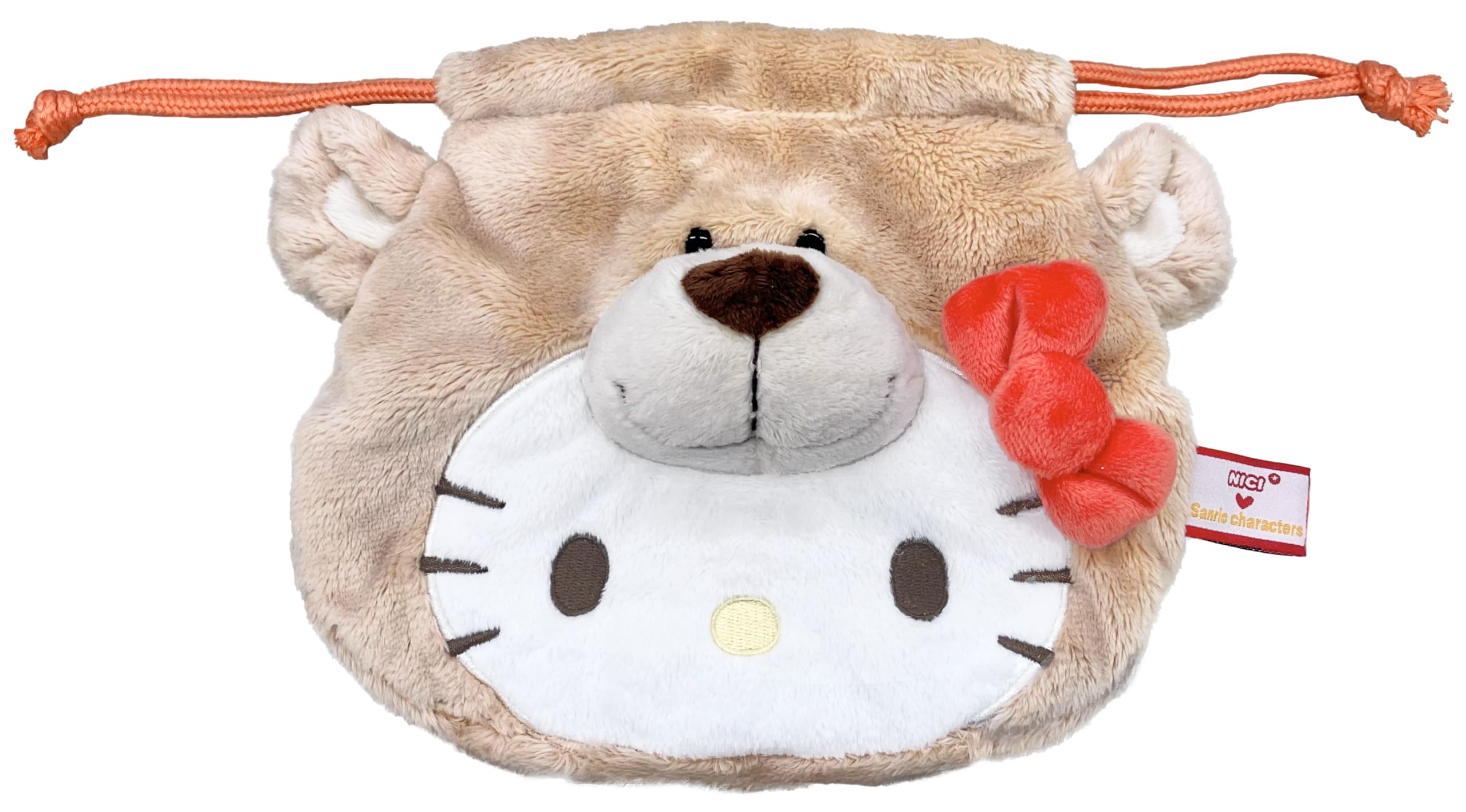 

NICI x Sanrio Characters Figure Face Pouch Kitty x Love Bear