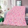 Trendy Colorful Stripes Throw Lightweight 240G Flannel Blanket Soft Skin-Friendly For Summer Cooling