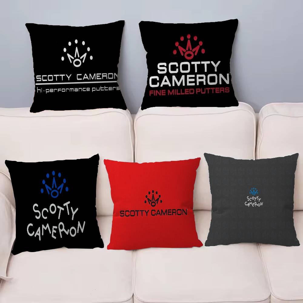 S-Scotty C-Cameron Pillow Covers Cartoon Sofa Decorative Home Double-sided Printing Short Plush Cute Cushion Cover