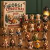 Souvenirs Temáticos de Navidad Calendario de Adviento para Perros, Cuenta Regresiva de 24 Días Set de Adornos Acrílicos con Mini Figuras del Calendario, Decoración Colgante para Árbol, Regalo para Amantes