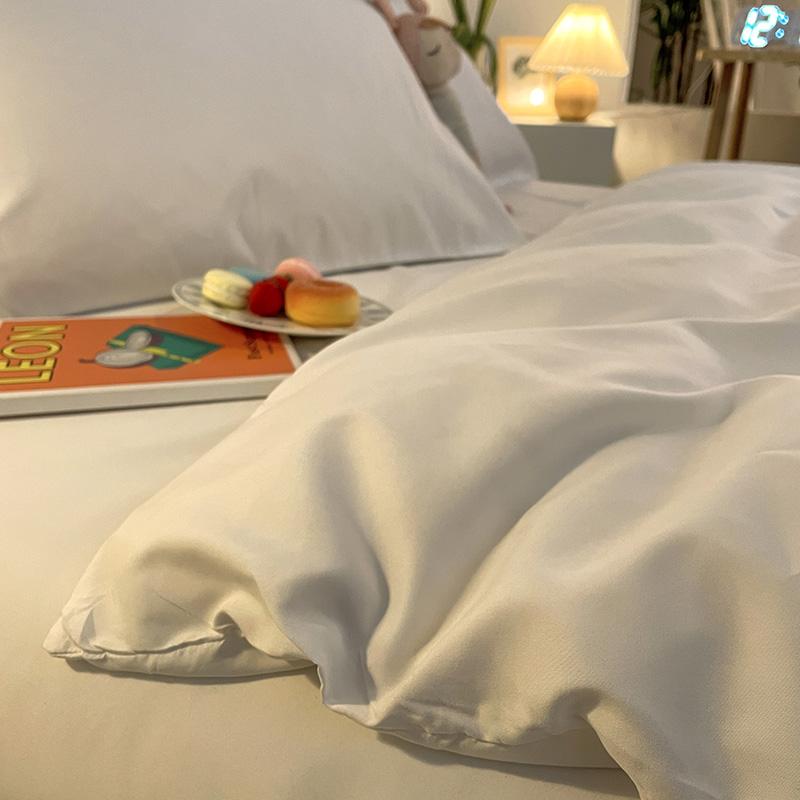 Weißer Bettdeckenbezug Hautfreundliche Bettbezüge Einfacher Stil Bettwäsche für Zuhause funda nordica Weiche Bettbezüge (Kein Kissenbezug)