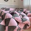 Cartoon Dinosaur Kids Duvet Cover 4Pcs Bedding Set Cute Dino Quilt Cover Polyester Comforter Cover 1 Flat Sheet 2 Pillow Shams
