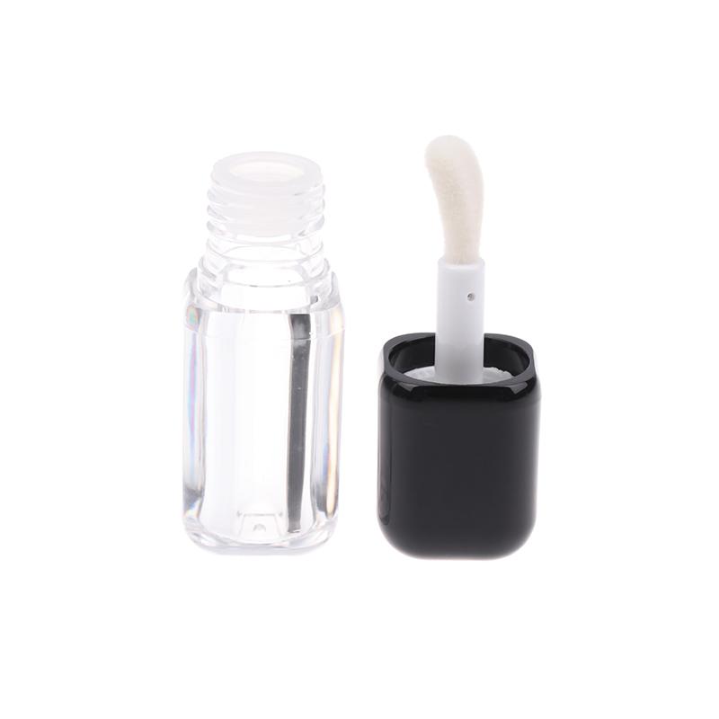 6Ml Empty Transparent Lip Gloss Tubes Big Brush Plastic Lip Balm Tube Lipstick Mini Sample Cosmetic Container Sample Bottle