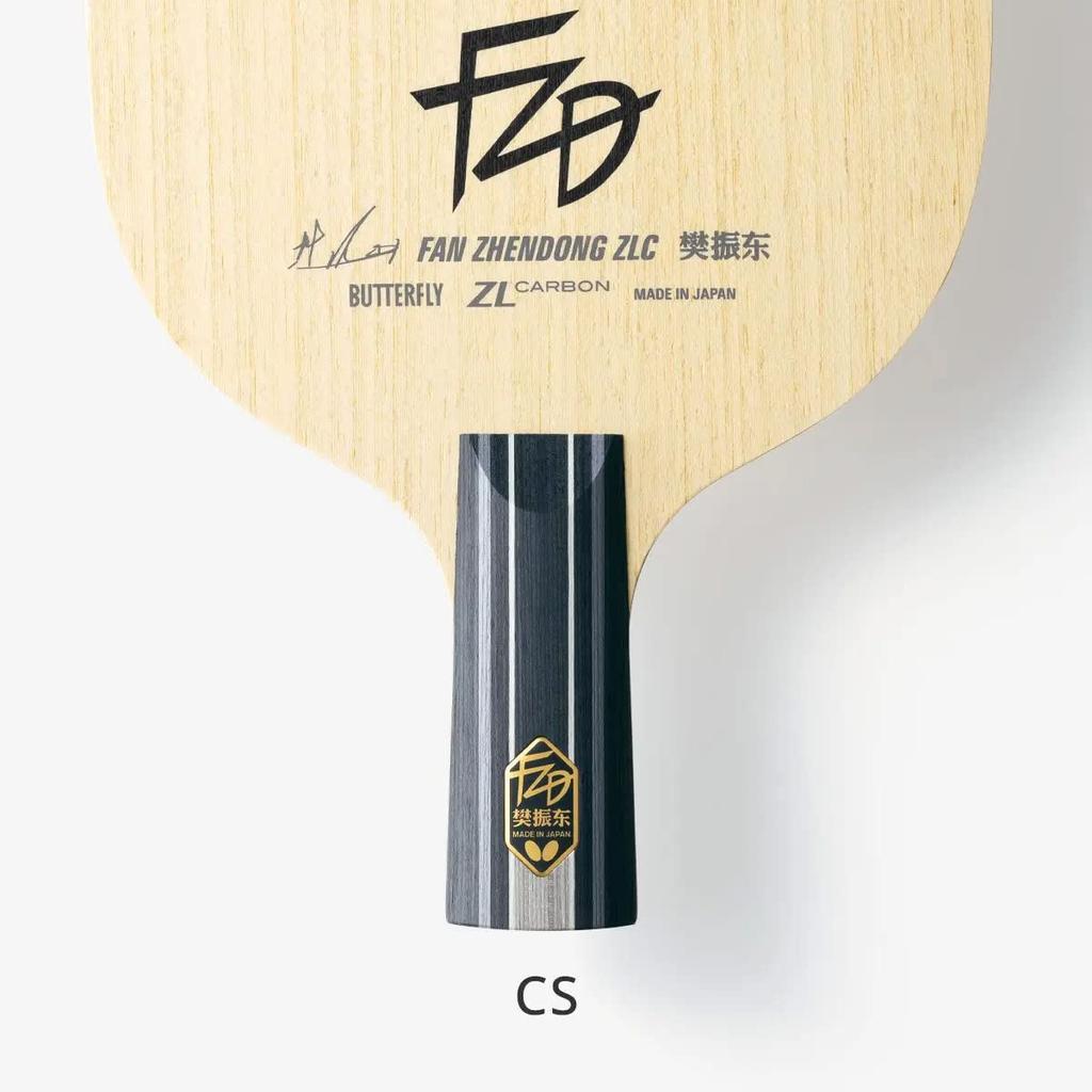 Raquete de tênis de mesa borboleta Fan Zhendong estilo chinês caneta 24220 lâmina 161 x 150 mm tamanho ZLC-CS (Volta)