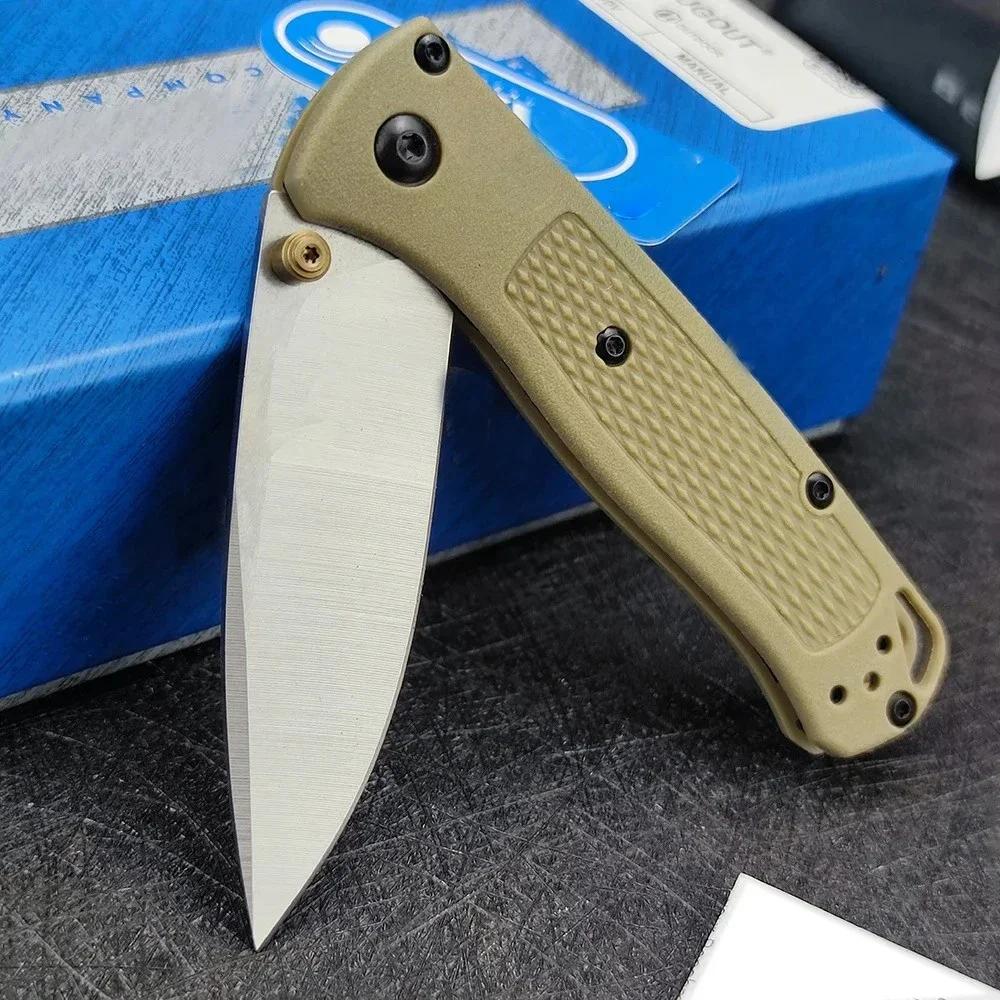 BM Mini 533 533bk EDC Folding Knife Lightweight Pocket Knife Manual Thumb Studs Open Plain Edge Coated Fiberglass Handle