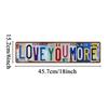 Fashion Love You More Door Sign Emotional Expression Vintage Wall Plaques Hangable License Plate Wall Decoration
