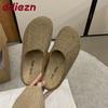 Fashion Winter Warm Ladies Flats Slippers Fur Shoes Casual Outdoor Indoor Fashion Furry Women Slippers Mules Female Slides Shoes