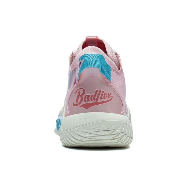 Li Ning Badfive 2 Low Comfortable Cushioning Slip Resistant Abrasion Resistant Low top Basketball Shoes Men's Pink ABFT029-6