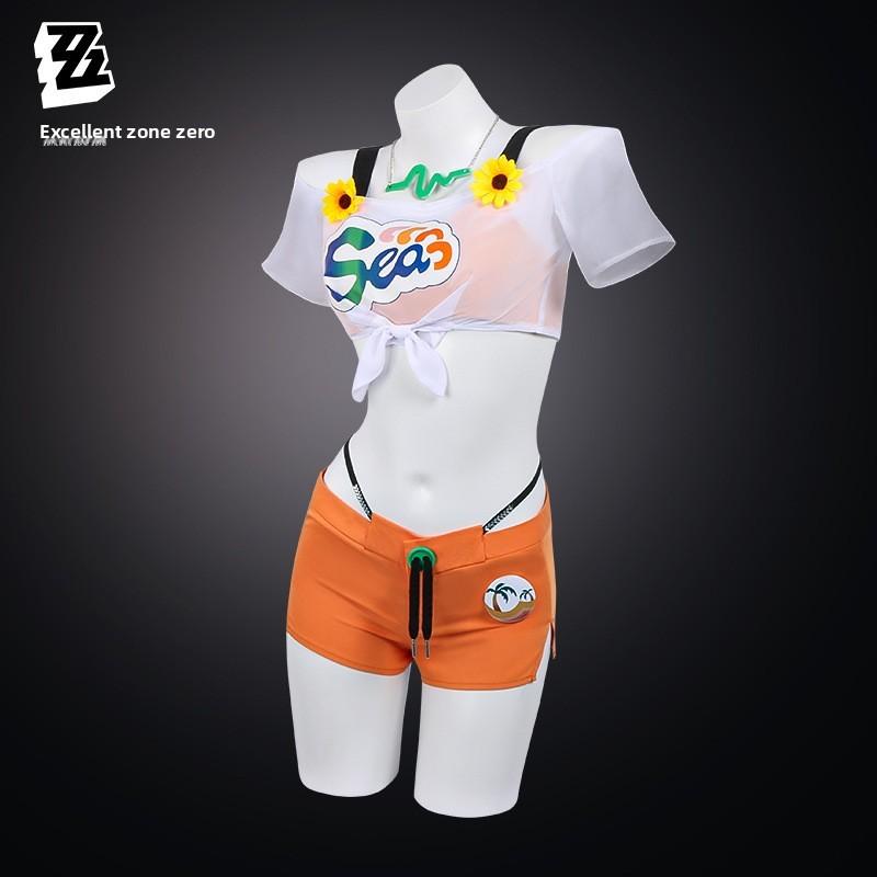 Zone Zenless Zero Belle Swimsuit Cosplay Costume Halloween Party Performance
