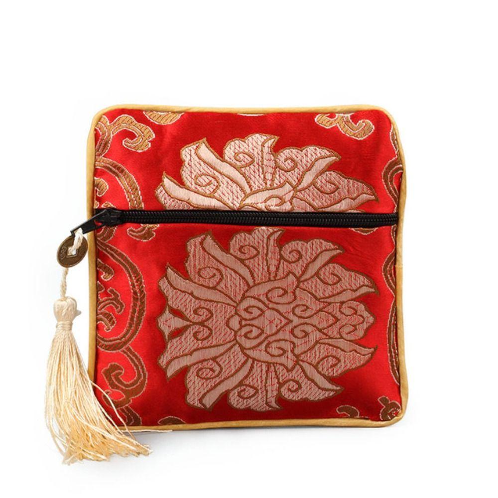 Jewelry Packaging Chinese Style Coin Purse Silk Jewelry Organizer Brocade Pouch Jewelry Storage Bag