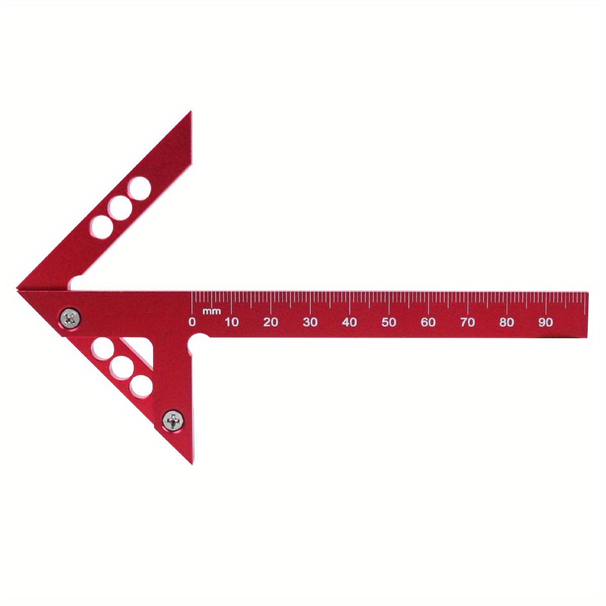 

Центрошукач Деревообробний Кутник 45/90 Градусів Прямий Кут Лінійка для Нанесення Ліній Алюмінієвий Центрошукач Столярна Лінійка Інструмент для Вимірювання Дерева