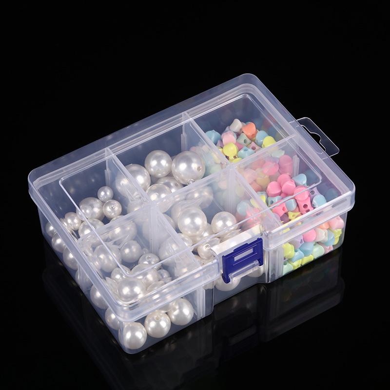Large 6-Compartment Transparent Organizer for Fishing Gear, Jewelry, and Tools